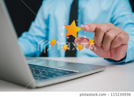 Satisfaction feedback review, very good quality most, Customer Satisfaction Survey concept, Service experience rating online application, Customer evaluation product service quality. 115230936