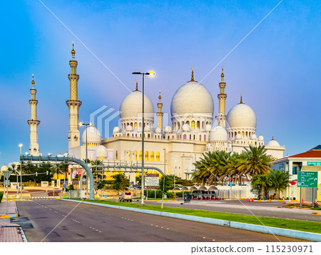 Sheikh Zayed Grand Mosque Abu UAE. 115230971