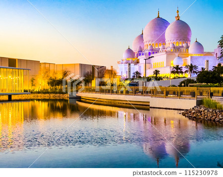 Sheikh Zayed Grand Mosque Abu UAE. Sheikh Zayed Grand Mosque Abu UAE. 115230978