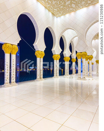 Sheikh Zayed Grand Mosque Abu UAE. 115230986
