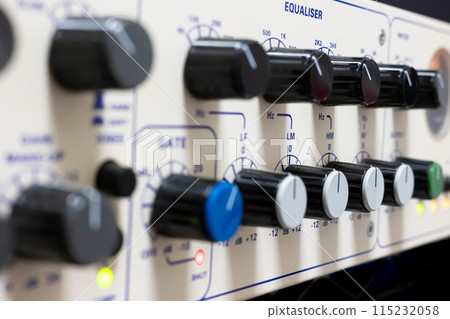 Image of music recording equipment (recording microphone preamplifier) Image of music recording equipment (recording microphone preamplifier) 115232058
