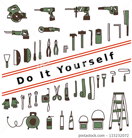 DIY tools Green DIY tools Green 115232072