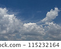 Beautiful white clouds in the blue sky, a drawing of splendid nature 115232164