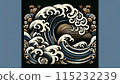 Japanese wave pattern 115232239