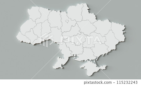 3D Rendering of Ukraine Map 3D Rendering of Ukraine Map 115232243