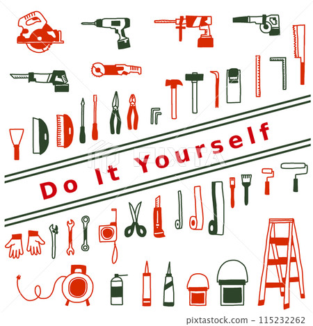 DIY tools red green 115232262