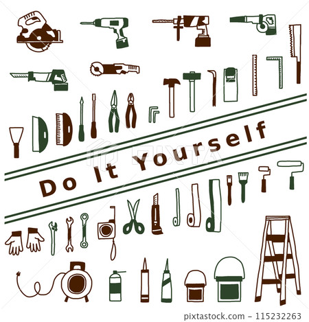 DIY tools Brown Green 115232263