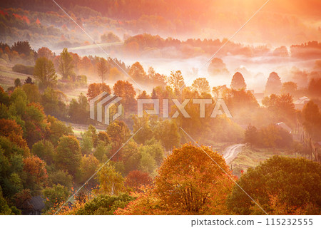 Autumn mountain landscape Autumn mountain landscape 115232555