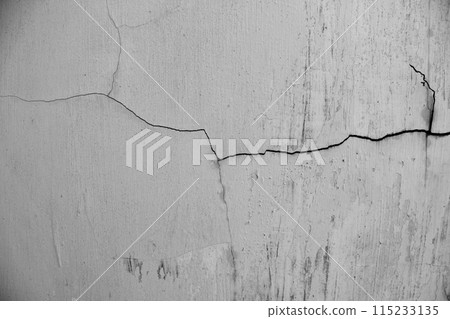 Cracked concrete wall abstract with gray cement texture background 115233135