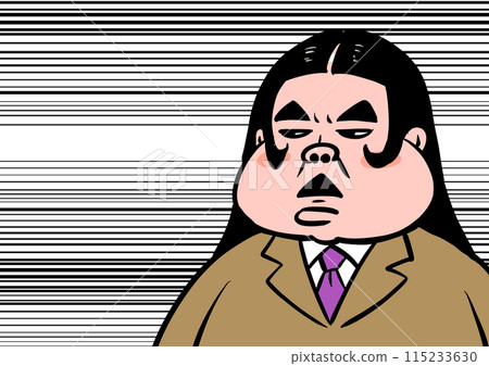 Illustration of an old man with a sulky face Illustration of an old man with a sulky face 115233630