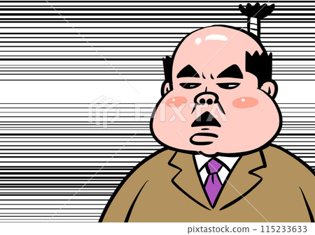 Illustration of an old man with a sulky face Illustration of an old man with a sulky face 115233633
