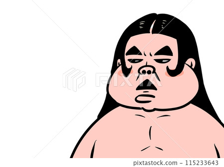 Illustration of an old man with a sulky face 115233643