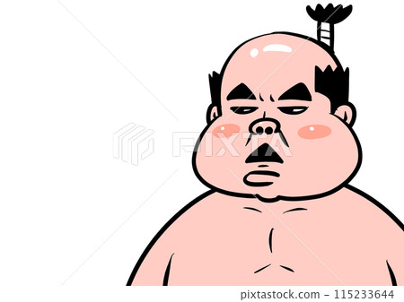 Illustration of an old man with a sulky face Illustration of an old man with a sulky face 115233644
