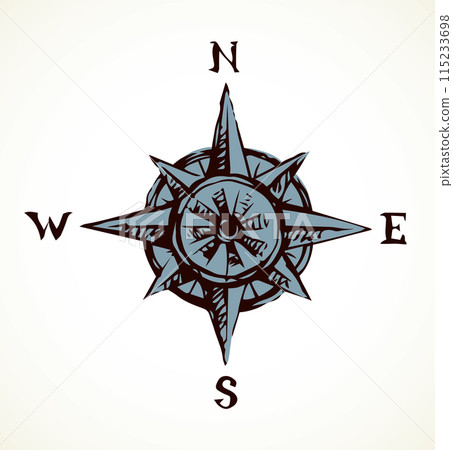 Wind rose. Vector drawing icon Wind rose. Vector drawing icon 115233698