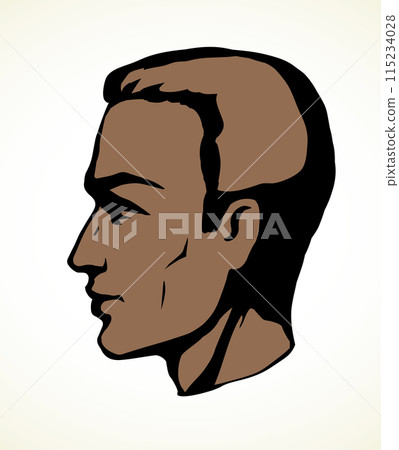Profile of a handsome man. Vector drawing Profile of a handsome man. Vector drawing 115234028