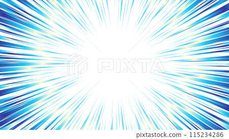 Sparkling blue gradient focus line material 115234286