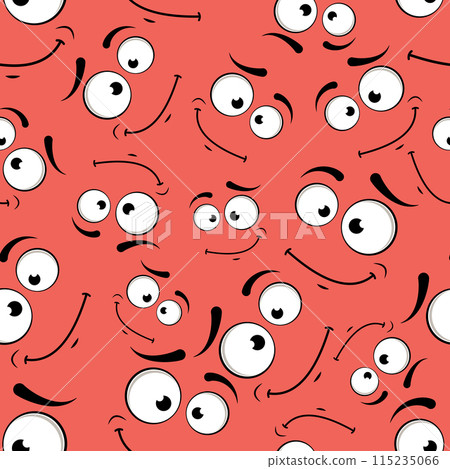 Face, cartoon face, seamless pattern Face, cartoon face, seamless pattern 115235066