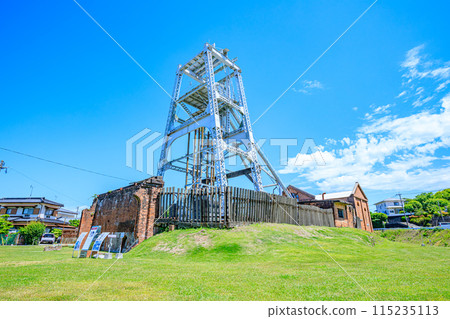 Miyahara Pit of Miike Coal Mine in early summer, Omuta City, Fukuoka Prefecture 115235113