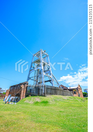 Miyahara Pit of Miike Coal Mine in early summer, Omuta City, Fukuoka Prefecture 115235115