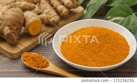 薑黃粉（薑黃）圖像 115236216