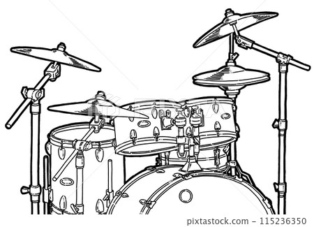 鼓組的插圖 115236350