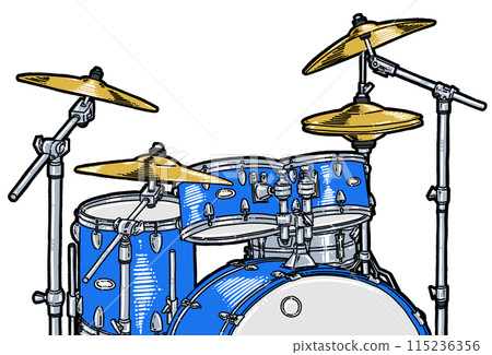 鼓組的插圖 115236356