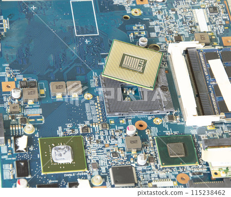 Picture of CPU, computer motherboard, electronic motherboard repair Picture of CPU, computer motherboard, electronic motherboard repair 115238462