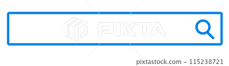 Search bar, search box, search field simple icon illustration material 115238721