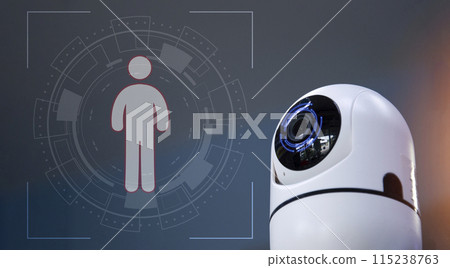 IP CCTV camera or surveillance system hi-technology install to show detection software on security camera system people in box signal with blur graphics background. IP CCTV camera or surveillance system hi-technology install to show detection software on security camera system people in box signal with blur graphics background. 115238763