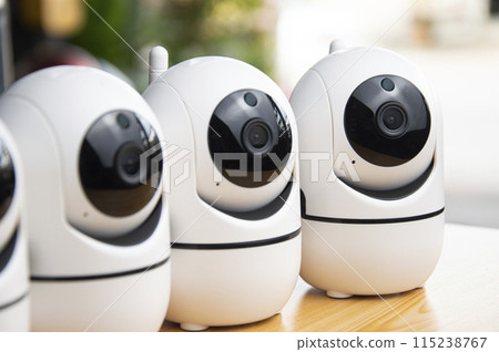 White IP cameras, very popular for security purposes. 115238767