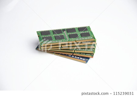RAM is a hardware device. computer key, ram notebook on white background 115239031