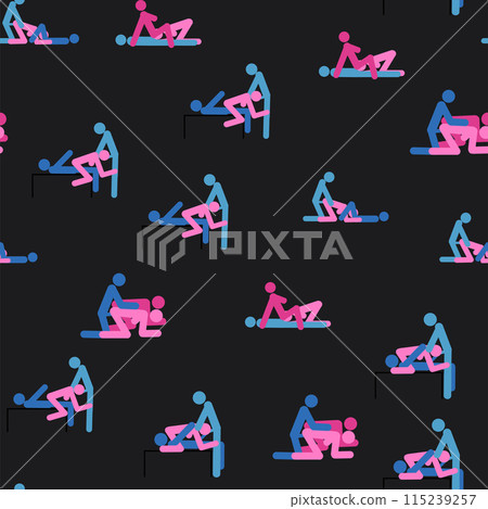 Kama Sutra, seamless pattern, design, poster, fabric. Kamasutra, sketchy poses for making love. Set. Kama Sutra, seamless pattern, design, poster, fabric. Kamasutra, sketchy poses for making love. Set. 115239257