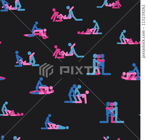 Kama Sutra, seamless pattern, design, poster, fabric. Kamasutra, sketchy poses for making love. Set. Kama Sutra, seamless pattern, design, poster, fabric. Kamasutra, sketchy poses for making love. Set. 115239262