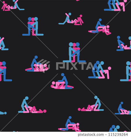 Kama Sutra, seamless pattern, design, poster, fabric. Kamasutra, sketchy poses for making love. Set. Kama Sutra, seamless pattern, design, poster, fabric. Kamasutra, sketchy poses for making love. Set. 115239264
