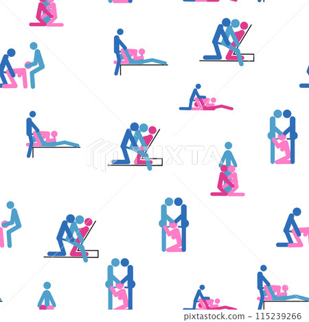 Kama Sutra, seamless pattern, design, poster, fabric. Kamasutra, sketchy poses for making love. Set. Kama Sutra, seamless pattern, design, poster, fabric. Kamasutra, sketchy poses for making love. Set. 115239266