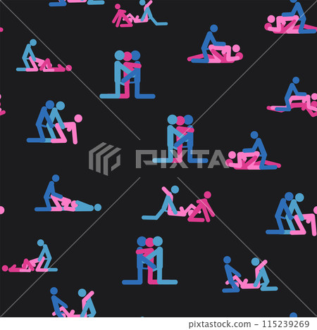 Kama Sutra, seamless pattern, design, poster, fabric. Kamasutra, sketchy poses for making love. Set. Kama Sutra, seamless pattern, design, poster, fabric. Kamasutra, sketchy poses for making love. Set. 115239269