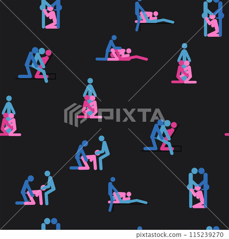 Kama Sutra, seamless pattern, design, poster, fabric. Kamasutra, sketchy poses for making love. Set. Kama Sutra, seamless pattern, design, poster, fabric. Kamasutra, sketchy poses for making love. Set. 115239270