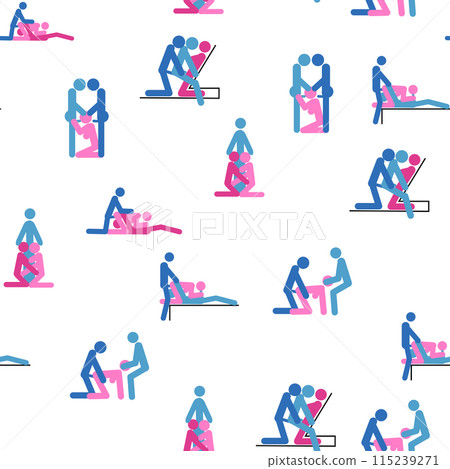 Kama Sutra, seamless pattern, design, poster, fabric. Kamasutra, sketchy poses for making love. Set. Kama Sutra, seamless pattern, design, poster, fabric. Kamasutra, sketchy poses for making love. Set. 115239271