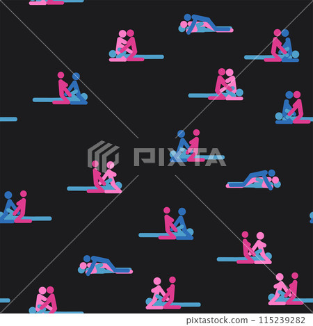 Kama Sutra, seamless pattern, design, poster, fabric. Kamasutra, sketchy poses for making love. Set. Kama Sutra, seamless pattern, design, poster, fabric. Kamasutra, sketchy poses for making love. Set. 115239282