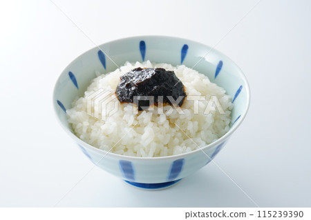 Rice with seaweed tsukudani Rice with seaweed tsukudani 115239390