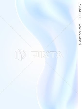 Vertical background of wave pattern like fabric drape, soft blue light 115239457