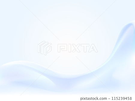 Fabric drape-like wave pattern background, gentle blue light 115239458