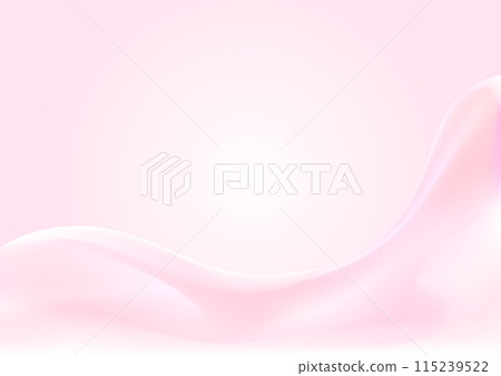 Fabric drape-like wave pattern background, soft pink light 115239522