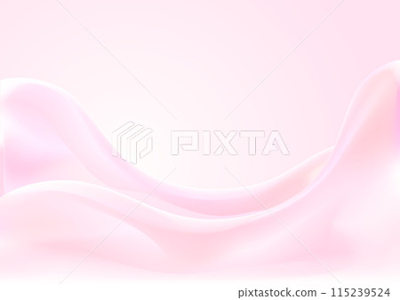 Fabric drape-like wave pattern background, soft pink light 115239524