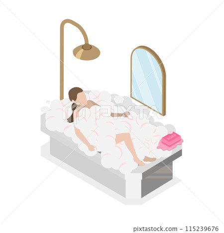 3D Isometric Flat Illustration of Home Relax And Rest. Item 4 3D Isometric Flat Illustration of Home Relax And Rest. Item 4 115239676