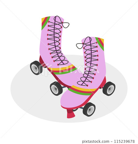 3D Isometric Flat Illustration of Fashion History. Item 3 3D Isometric Flat Illustration of Fashion History. Item 3 115239678