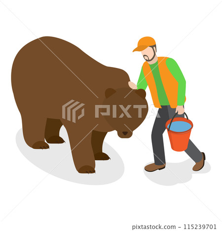 3D Isometric Flat Set of Zookeepers. Item 3 3D Isometric Flat Set of Zookeepers. Item 3 115239701