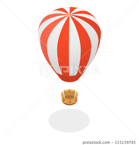 3D Isometric Flat  Set of Airships. Item 1 3D Isometric Flat  Set of Airships. Item 1 115239785