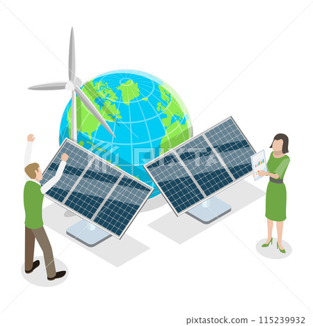 3D Isometric Flat Illustration of ESG. Item 2 3D Isometric Flat Illustration of ESG. Item 2 115239932