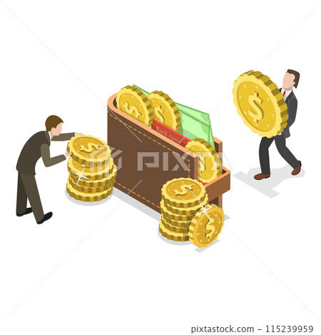 3D Isometric Flat Illustration of Financial Investment. Item 3 3D Isometric Flat Illustration of Financial Investment. Item 3 115239959